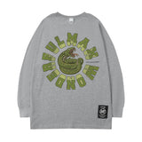 Men Long Sleeve Shirt Crew Neck Pullover Sweatshirt Men's and Women's Printed T-shirt Loose Long Sleeve Top