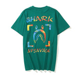 Bathing Ape T Shirt Summer Short Sleeve Letter Print Round Neck Pullover T-shirt