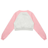 Women Hoodie Printed Short Sweater for Girls Spring and Autumn round Neck Long Sleeve