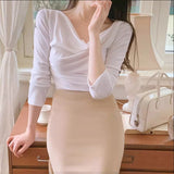 Women Long Sleeve Shirt Women Slimming Sense of Design