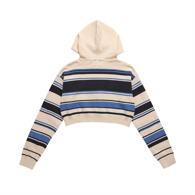 Women Sweater Hooded Short Sweater Women's Casual Sweater
