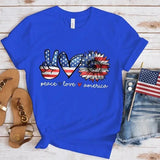 Women's Independence Day T Shirt round Neck Short Sleeve T-shirt Women's Top
