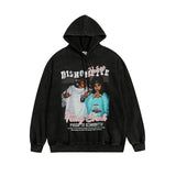 Men Long Sleeve Shirt Vintage Hiphop Printed Hoodie Men's and Women's Loose All-Match Hoodie