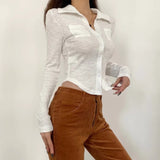 Women T-Shirt Cardigan Spring and Summer Women's Clothing T-shirt Long Sleeve Top