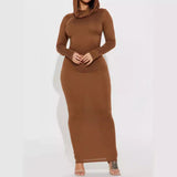 Women Dresses Summer Thermal and Windproof Hooded Slim Fit Dress Women