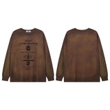 Men Long Sleeve Shirt Old Vintage Long Sleeve T-shirt Men and Women Idle Style