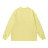 Men Long Sleeve Shirt Dopamine Couple Long Sleeve T-shirt Retro Loose Casual
