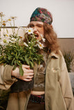 Unisex Jacket Autumn Flower Embroidery Coat Women's Clothing