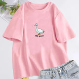 Silly Goose T-Shirt Women Trendy Unisex T Shirt Summer