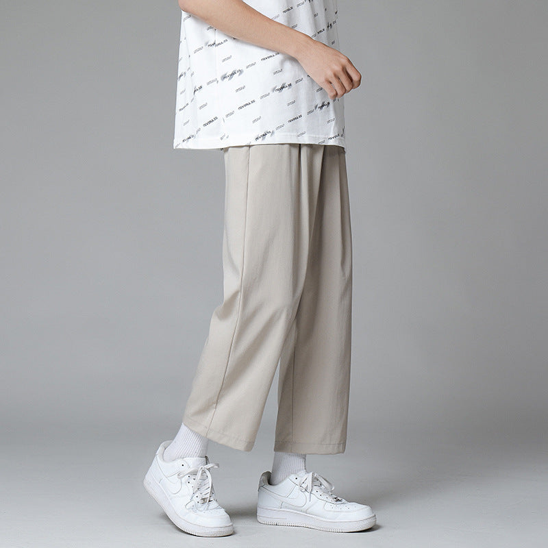 Men Sweatpants Ice Silk Pants Men's Summer Loose Trousers Trend