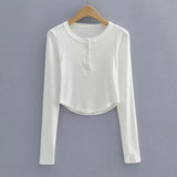 Women T-shirt Long Sleeve Pullover T-shirt Top
