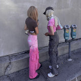 Women Cargo Pants Jeans Women's Loose Cargo Wide Leg Pants