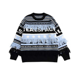 Unisex Sweatshirt Autumn Crew Neck Stripes