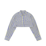 Women Long Sleeve Shirt Women's Short Long Sleeve Shirt Spring and Autumn Leisure Pocket Shirt