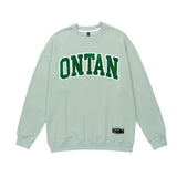 Men Hoodie Flocking Embroidered Letter Long Sleeve Sweater