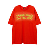 Men T Shirt Printed Short-Sleeved T-shirt Men's Ins Loose Street Casual Couple