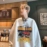 Men Hoodie Sweater Men's Autumn Fashion Brand Pu Handsome Long-Sleeved T-shirt Loose