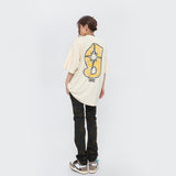 After Prom Shirt Women Summer Letter Print High Street Fashion Brand Short Sleeve round Neck Pure Cotton Loose T-shirt
