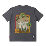 Men's T Shirt Printed Short-Sleeved T-shirt Men's and Women's Loose Style Ins Fashion Brand Loose