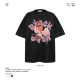 American vintage street T-shirt men's loose half-sleeved shirt