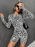 Women Jumpsuit Fall Fashion Women's Wear Slim-Fit Sheath Long-Sleeved Jumpsuit