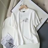 Women T-Shirt Short Sleeve T-shirt Loose Half-Sleeve Top