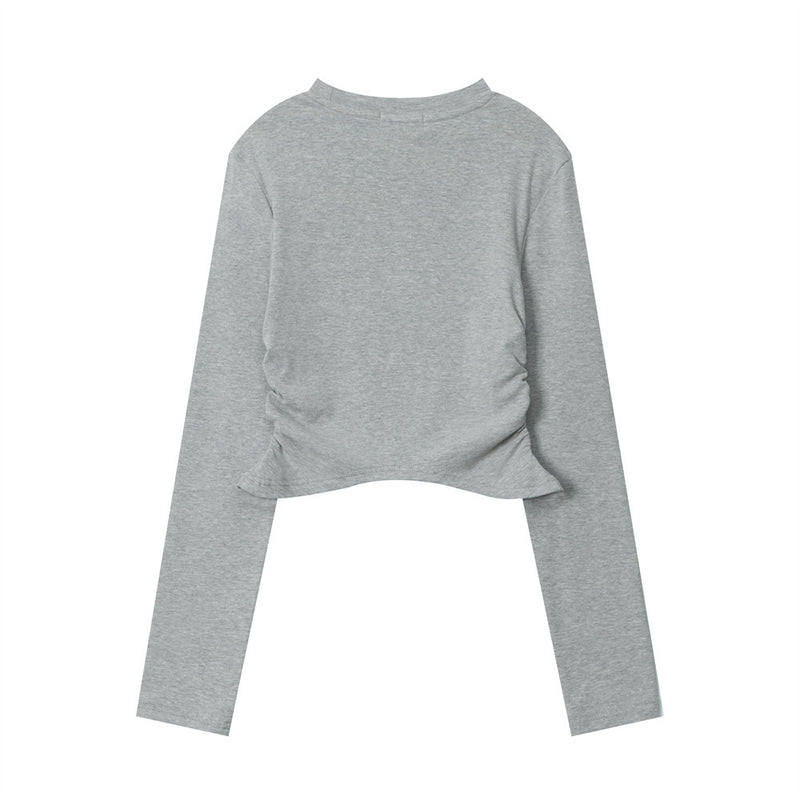 Women Long Sleeve T-Shirt Letter Printed Long Sleeve T-shirt Women's Spring and Autumn Crew Neck Casual