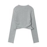 Women Long Sleeve T-Shirt Letter Printed Long Sleeve T-shirt Women's Spring and Autumn Crew Neck Casual