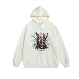Men Long Sleeve Shirt Personality Letter Graffiti Hooded Sweater Men's and Women's Hip Hop Style Hoodie