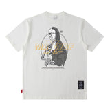 Men T Shirt Retro Portrait Printing T-shirt Men's and Women's Short Sleeve Loose Couple