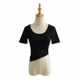 Women T-shirt Summer round Neck Short Sleeves T-shirt Top