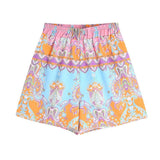 Women T-Shirt Women's Printed Long Sleeve Shirt Shorts Casual