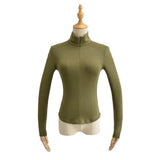 Women T-Shirt Bottoming Shirt Autumn Slim Fit Long-Sleeved T-shirt Top