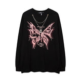 Men Long Sleeve Shirt Printed Couple Long Sleeve T-shirt Men and Women All-Matching Base