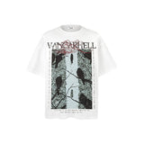 American vintage street T-shirt retro men's loose half sleeve