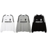 Men Long Sleeve Shirt Retro Long Sleeve T-shirt Men and Women College Style Retro Sports
