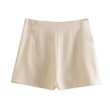 Women Skirt Spring and Autumn Zipper Culottes Short Skirt