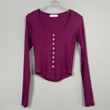 Women Long Sleeve Shirt Cardigan U-Neck Long-Sleeved Top Bottoming Shirt Tight Autumn