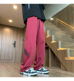 Men Sweatpants Men's Retro Oversize Straight-Leg Pants