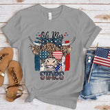 Women's Independence Day T Shirt round Neck Short Sleeve T-shirt Women's Top