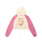Women Hoodie Printed Hoodie Women's Autumn Loose Short Hoodie