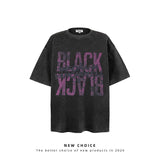 American vintage street T-shirt retro men's loose casual top