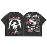 HS T Shirt Creative Cartoon Portrait Printing