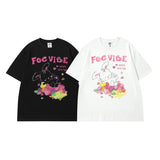 Men's T Shirt Printed Short-Sleeved T-shirt Men's and Women's National Fashion Street Retro Loose Couple Half Sleeve T-shirt