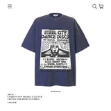 American vintage street T-shirt pure cotton men's and women's summer loose
