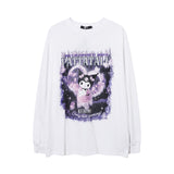Men Long Sleeve Shirt Cartoon Printed Couple Long Sleeve T-shirt Men and Women Loose