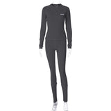 Women Co-Ord Set Women's Slim Long Sleeve Top Sports Yoga