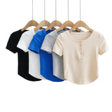 Women T-Shirt Short Sleeve Thread T-shirt Top