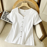 Women T-Shirt T-shirt Women's Tops Sense of Design Shirt Short Sleeve Summer