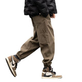 Men Sweatpants Men's Spring and Autumn Loose Trendy Pu Handsome Casual Pants